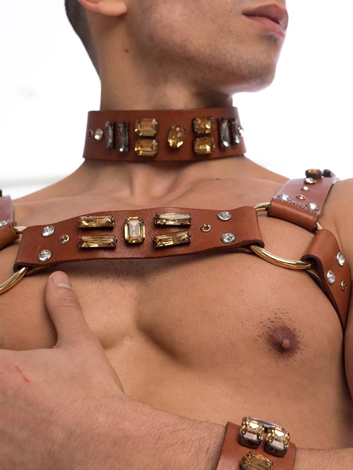 Brunos \ Quriosé \ Quriosé \ Rough Diamond Harness One Size | Brown