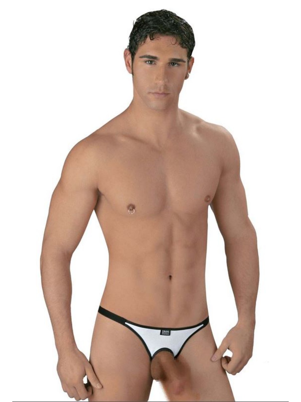 Brunos \ Strings | Tangas | Thongs \ Eros Veneziani \ String ouvert  | Black/White