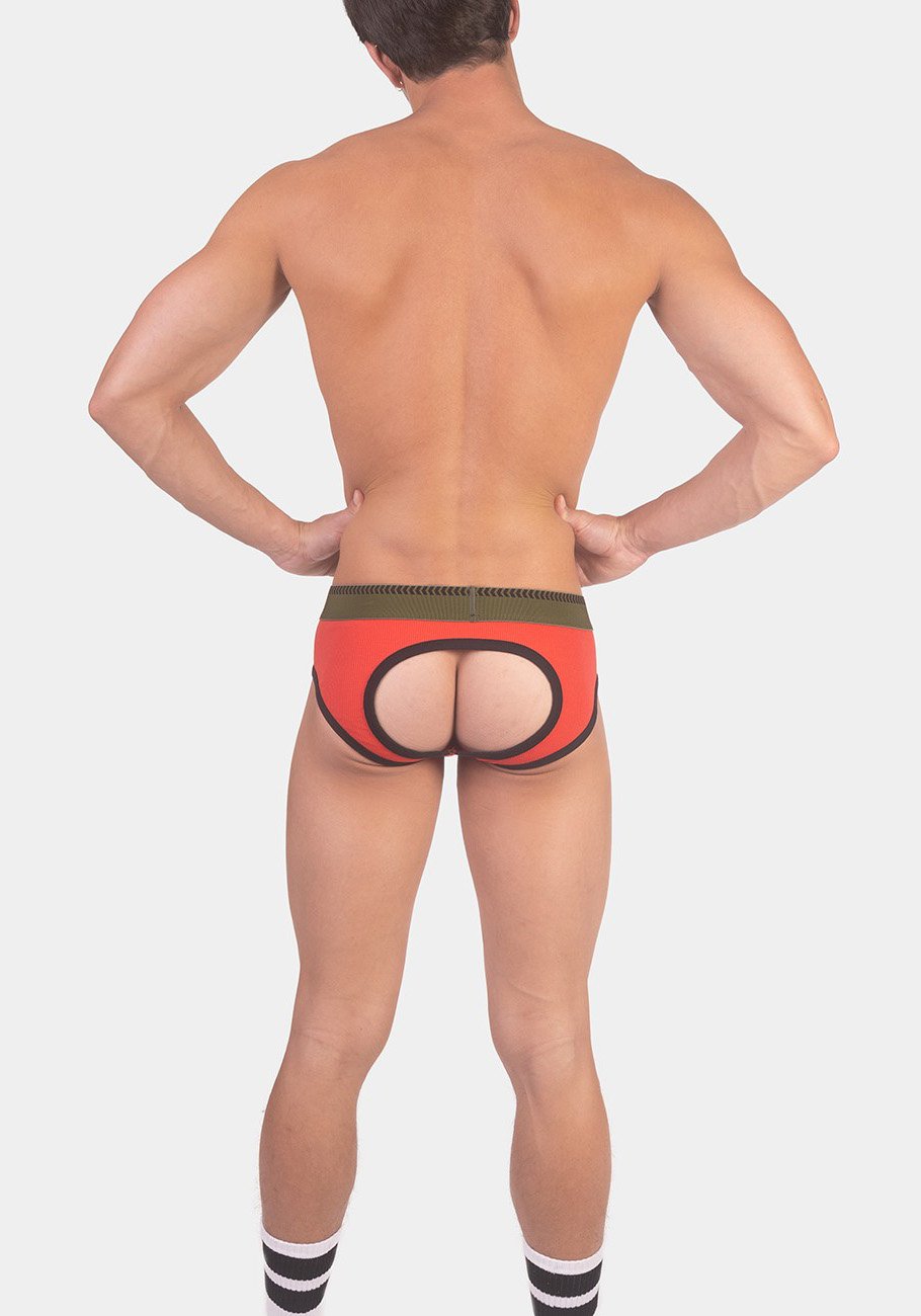 Barcode Berlin Backless Brief Wild Candy | Red|Black