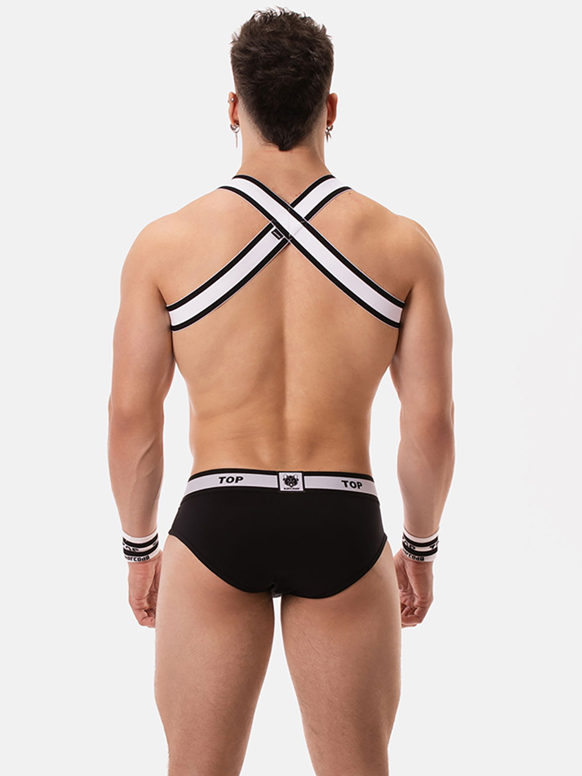 Brunos \  \ Barcode Berlin \ H-Front Harness TOP | White/Black