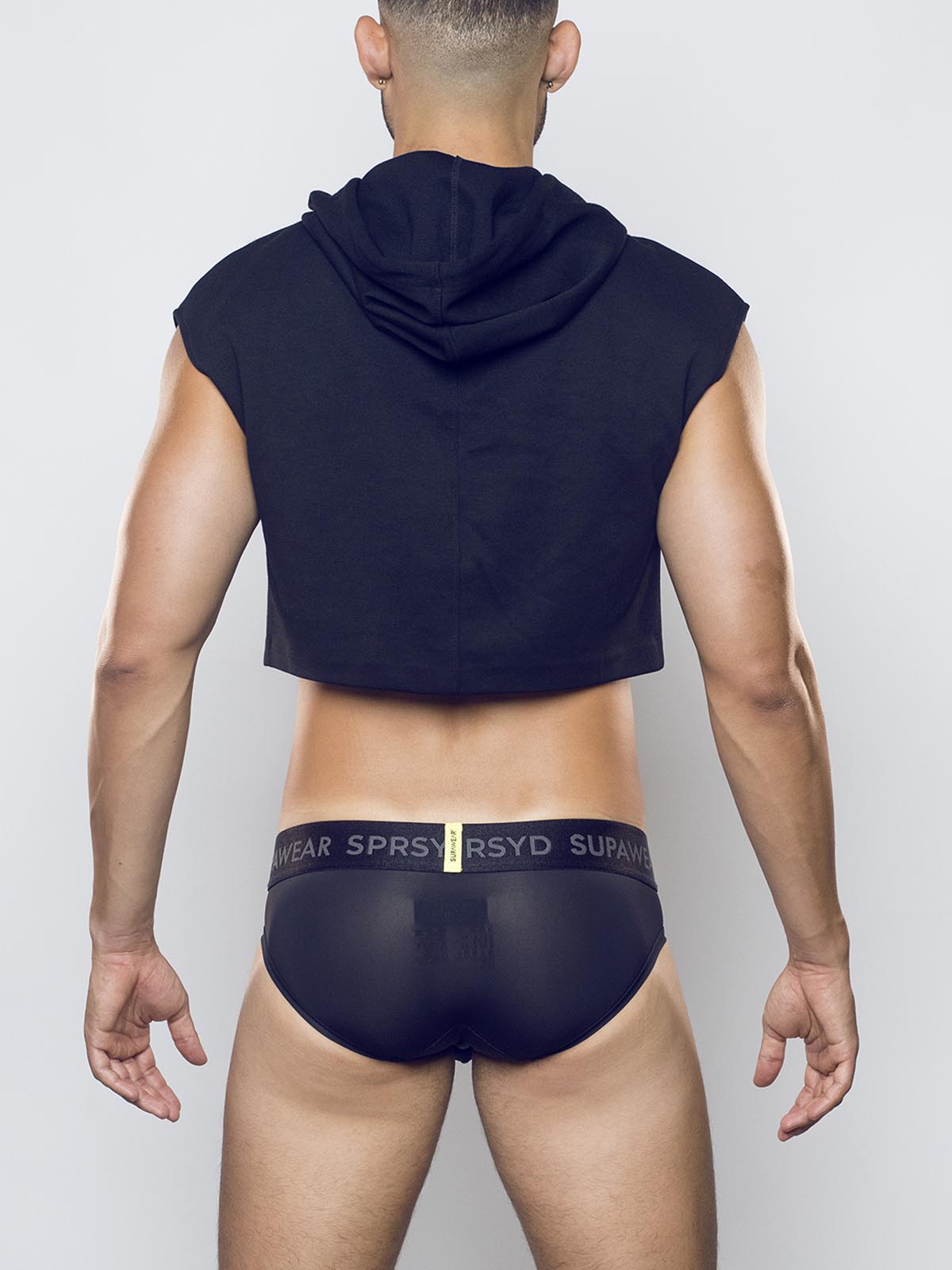 Brunos \  \ Supawear \ Cropped Hoodie | Black