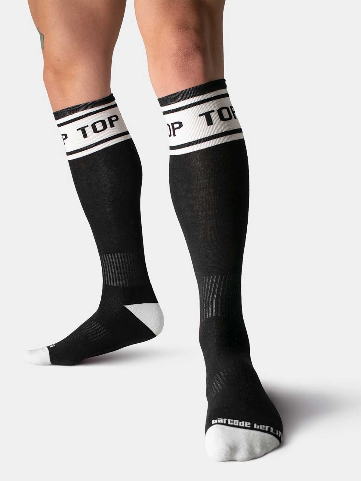 Identity Football Socks Top | Black|White