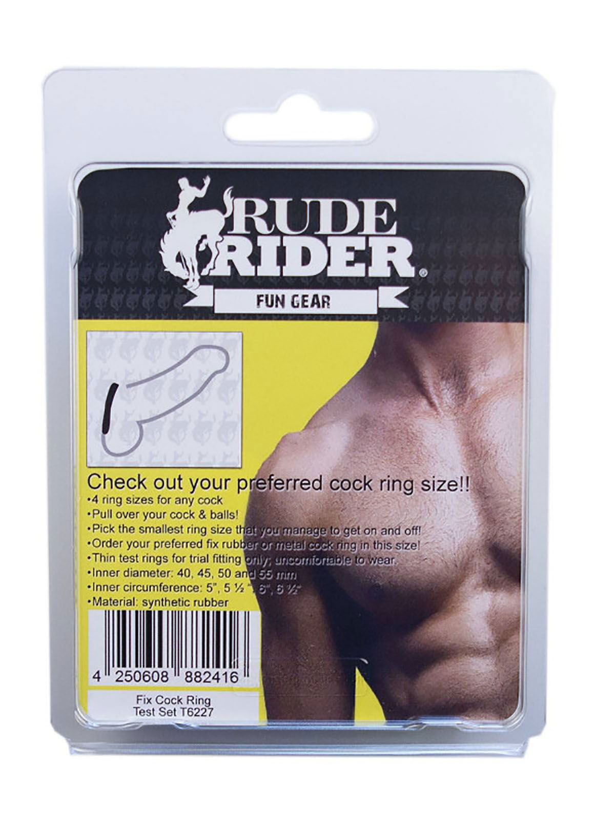 Brunos \ Gummi \ Rude Rider \ Cock Ring Test Set | Ø 40/45/50/55 mm
