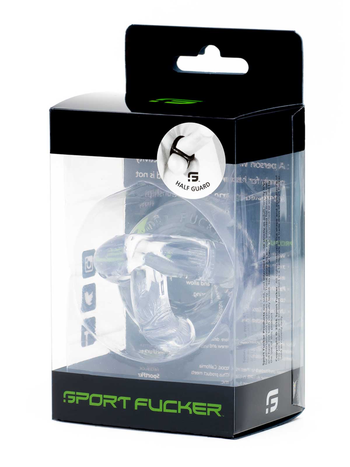 Brunos \ Gummi \ Sport Fucker \ Half Guard - Cockring und Hodensackteiler | Clear