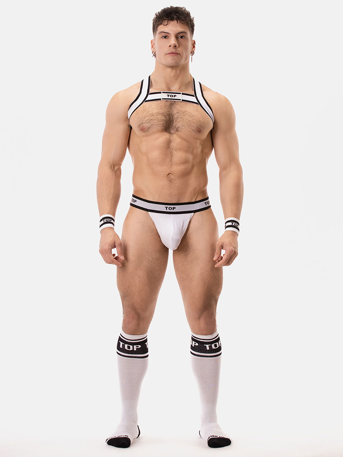 Brunos \ Jocks \ Barcode Berlin \ Suspender Slip TOP | White/Black