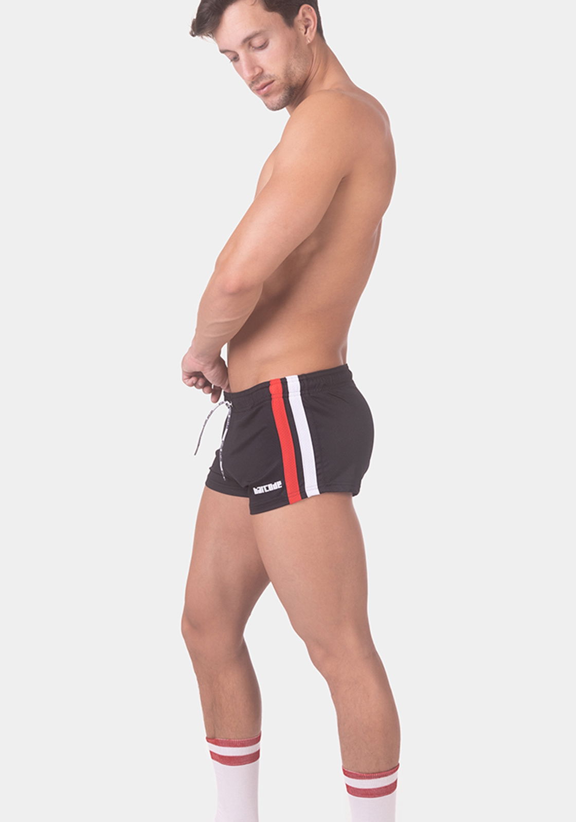 Brunos \ Sportswear \ Barcode Berlin \ Short Timur | Black/Red/White