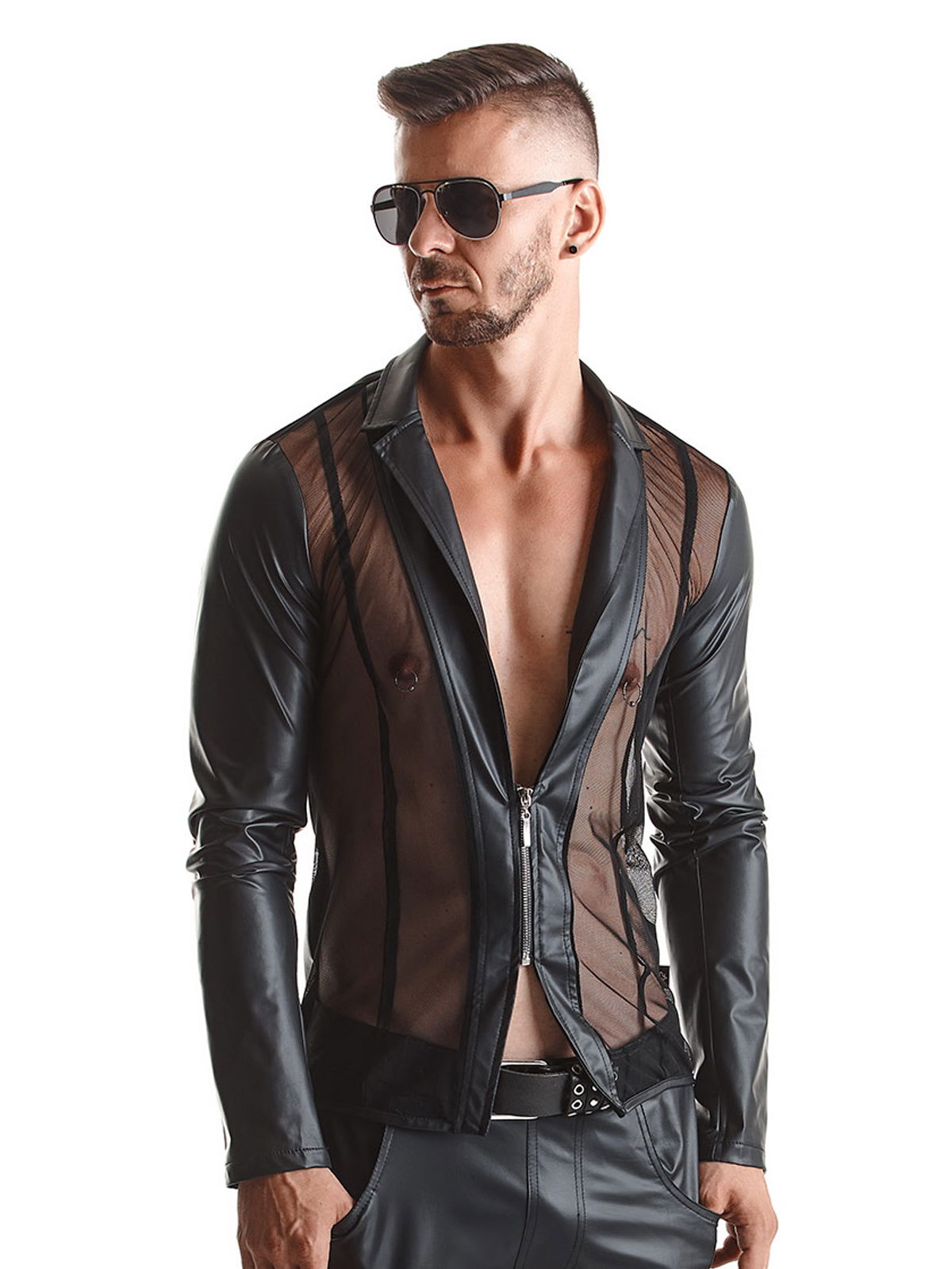 Brunos \ Regnes Fetish Planet \ Regnes Fetish Planet \ Black Mesh Jacke Daniele | Black