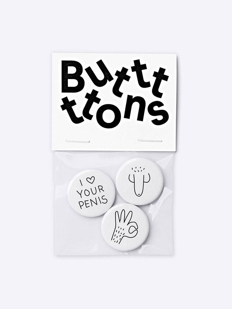 Brunos \  \ Dicks Don't Lie \ Butt-Ons "I love your Penis" | 3-Pack