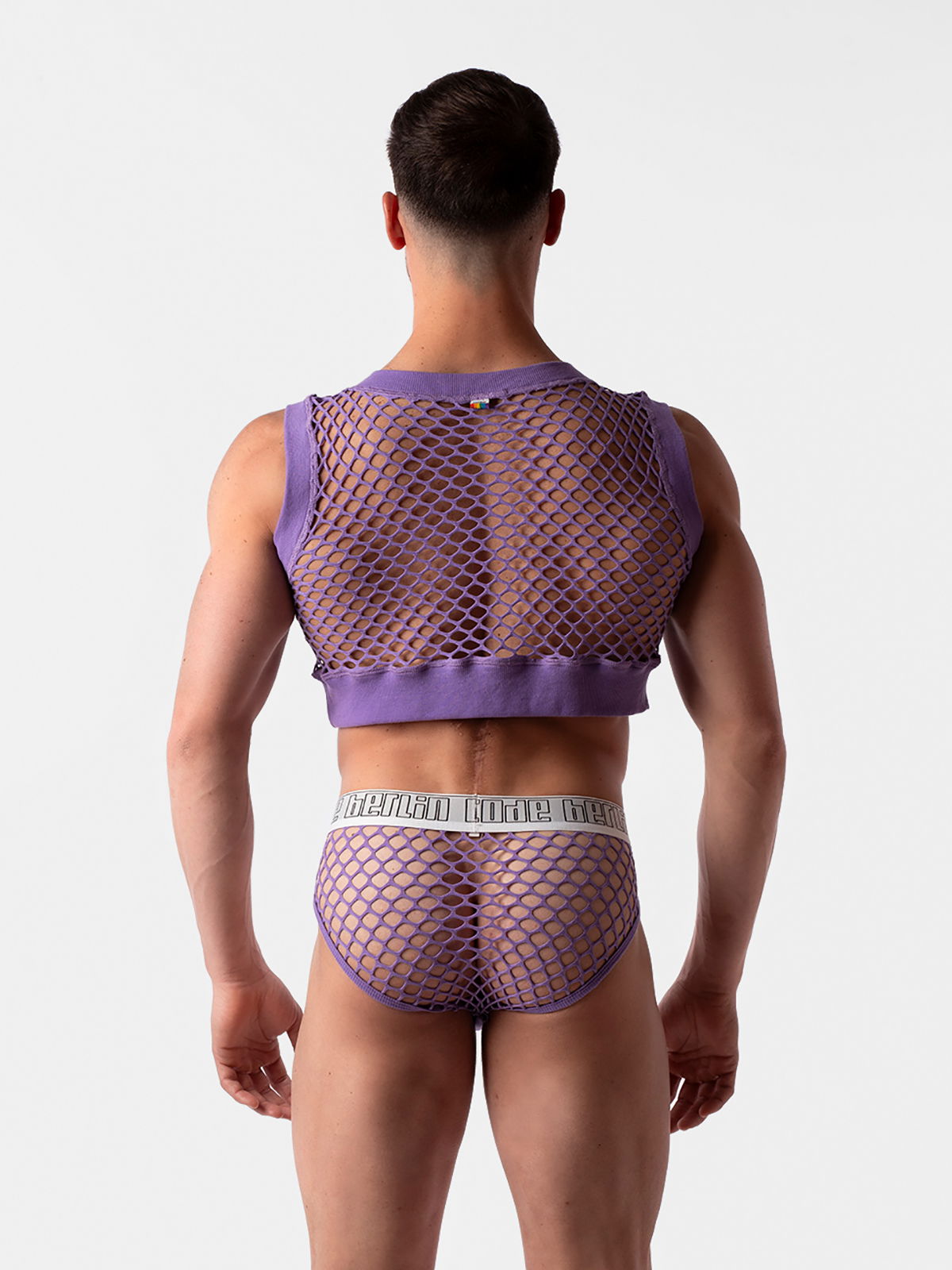 Brunos \ Fashion Sale \ Barcode Berlin \ Mesh Brief Nursu | White | Purple