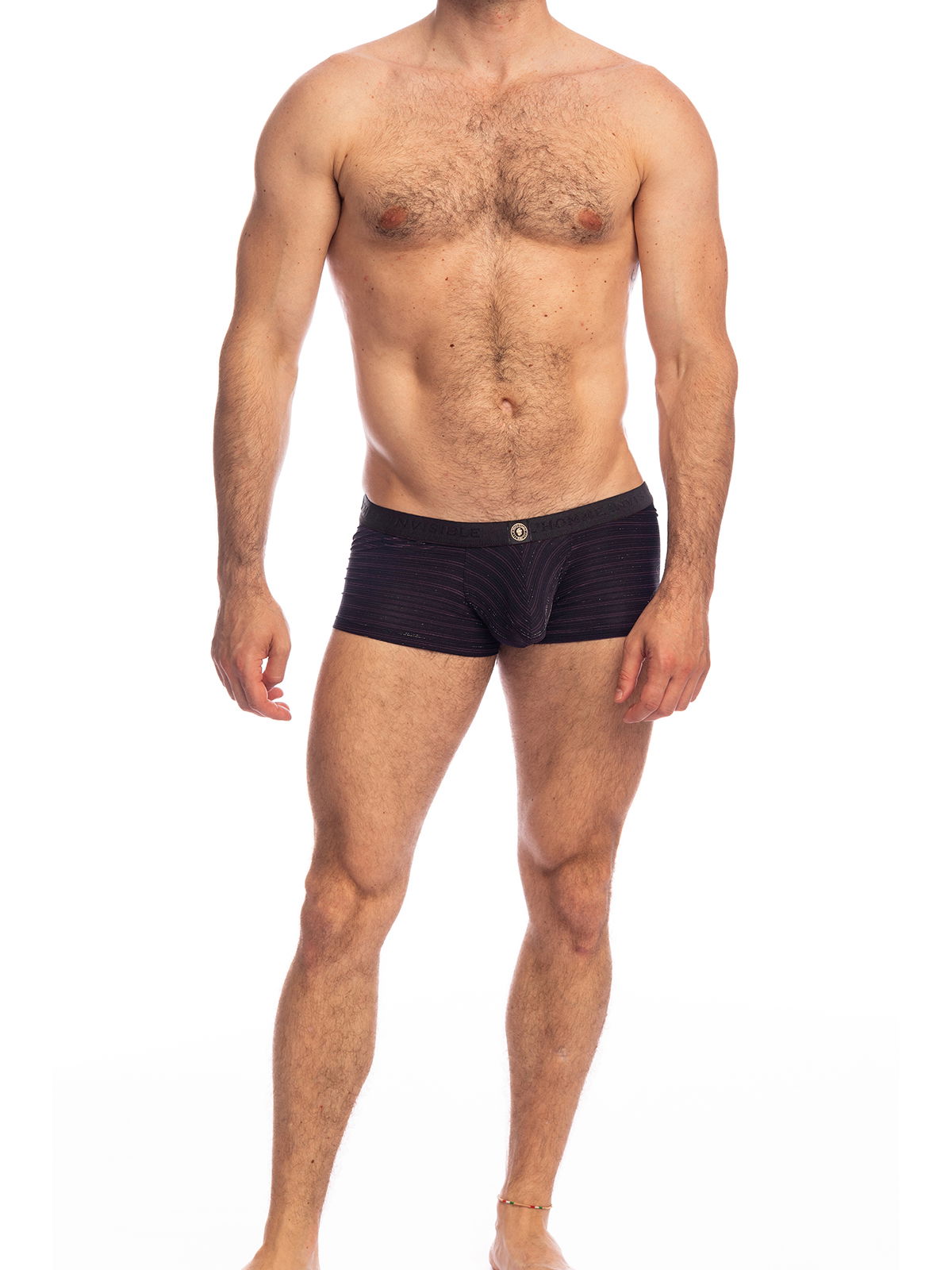 Brunos \ Boxer | Trunks \ L'homme Invisible \ Push-Up Hipster Shimmering Nights | Black