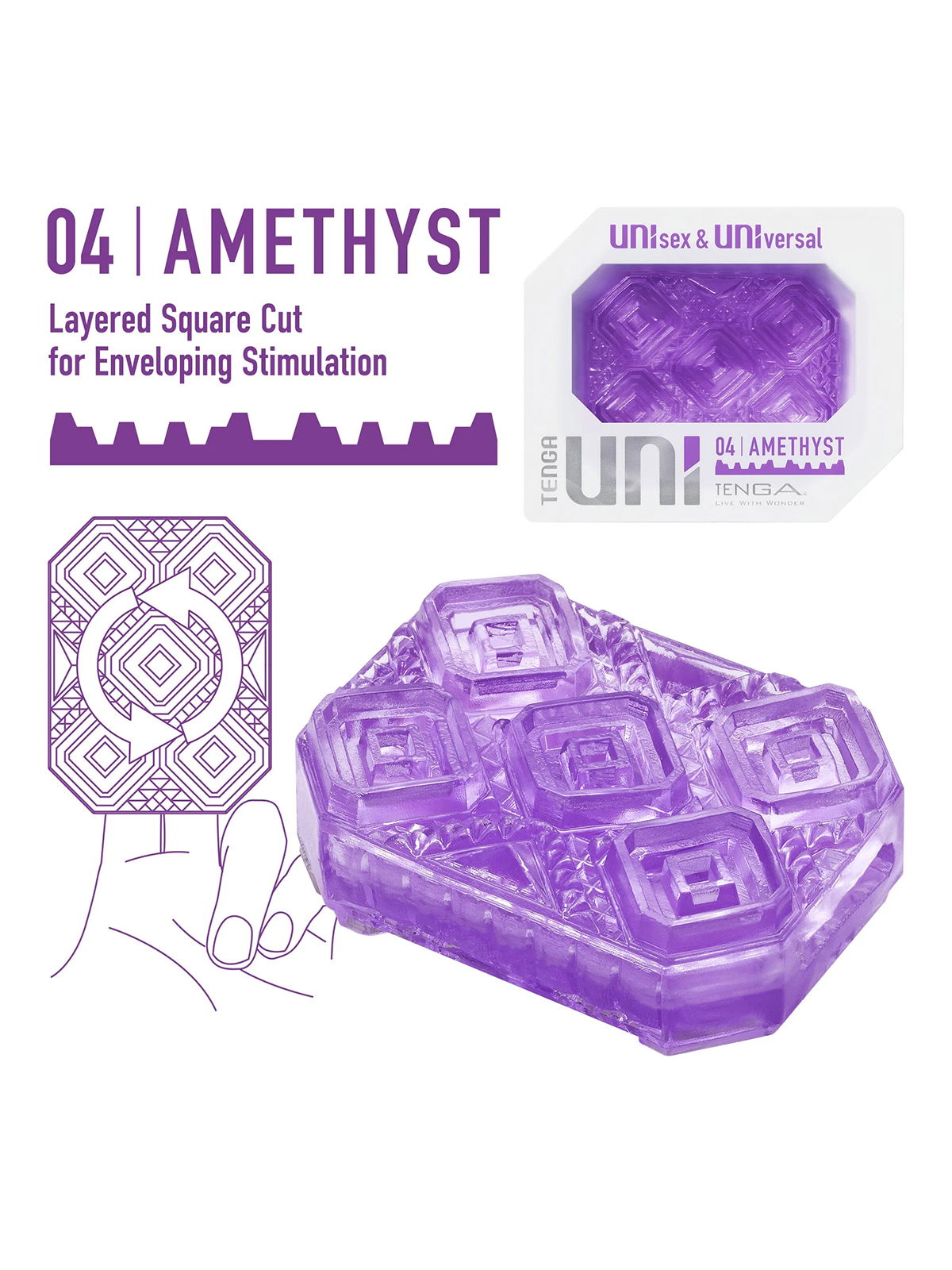 Brunos \ Prostata-Massierer \ Tenga \ Masturbator Uni Amethyst