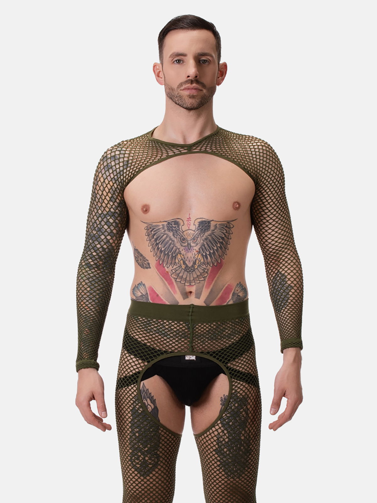 Brunos \ Neu \ Barcode Berlin \ Fishnet Sleeves Poggio | Army