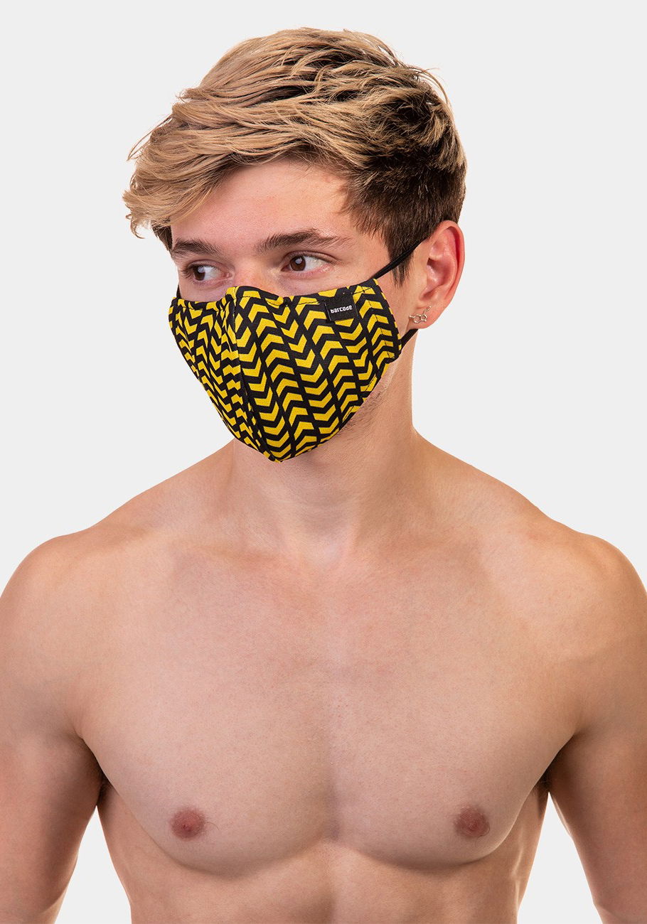 Brunos \ Fashion Sale \ Barcode Berlin \ Maske Colonel Liam | Black/Yellow