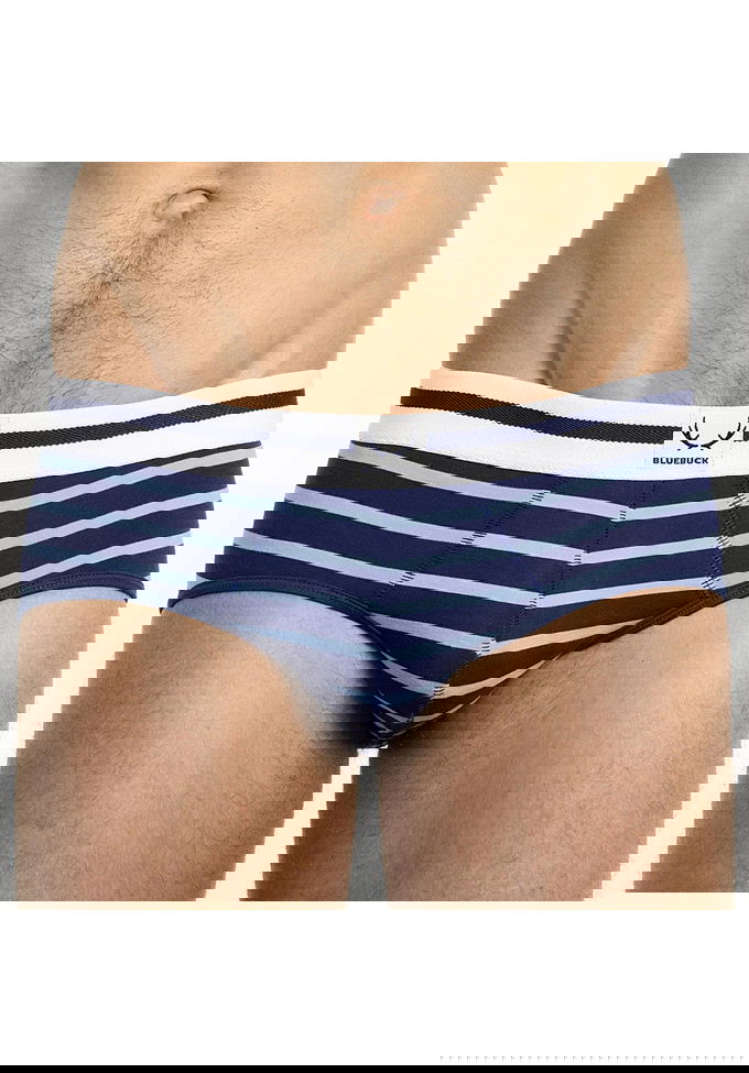 Bluebuck Nautical Stripes Brief | Navy Bluebuck Nautical Stripes Brief | Navy