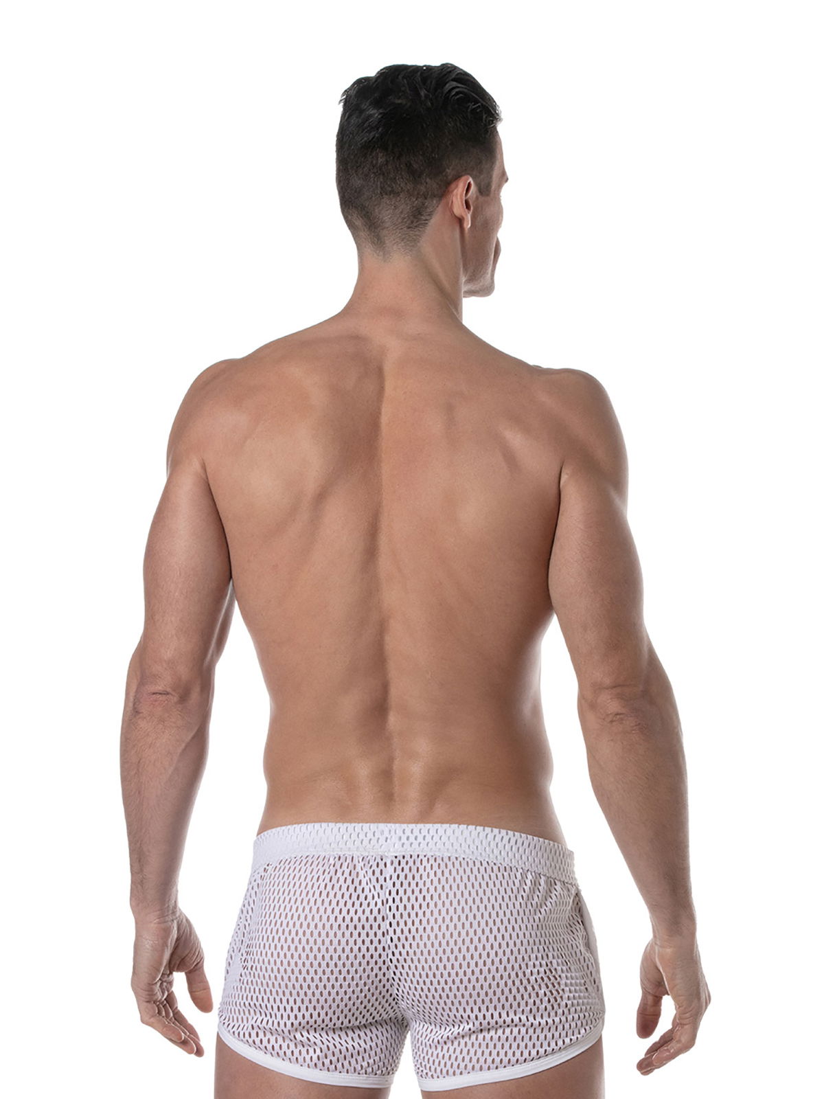 Brunos \ NEU \ TOF Paris \ See Through Mens Mini Shorts | White