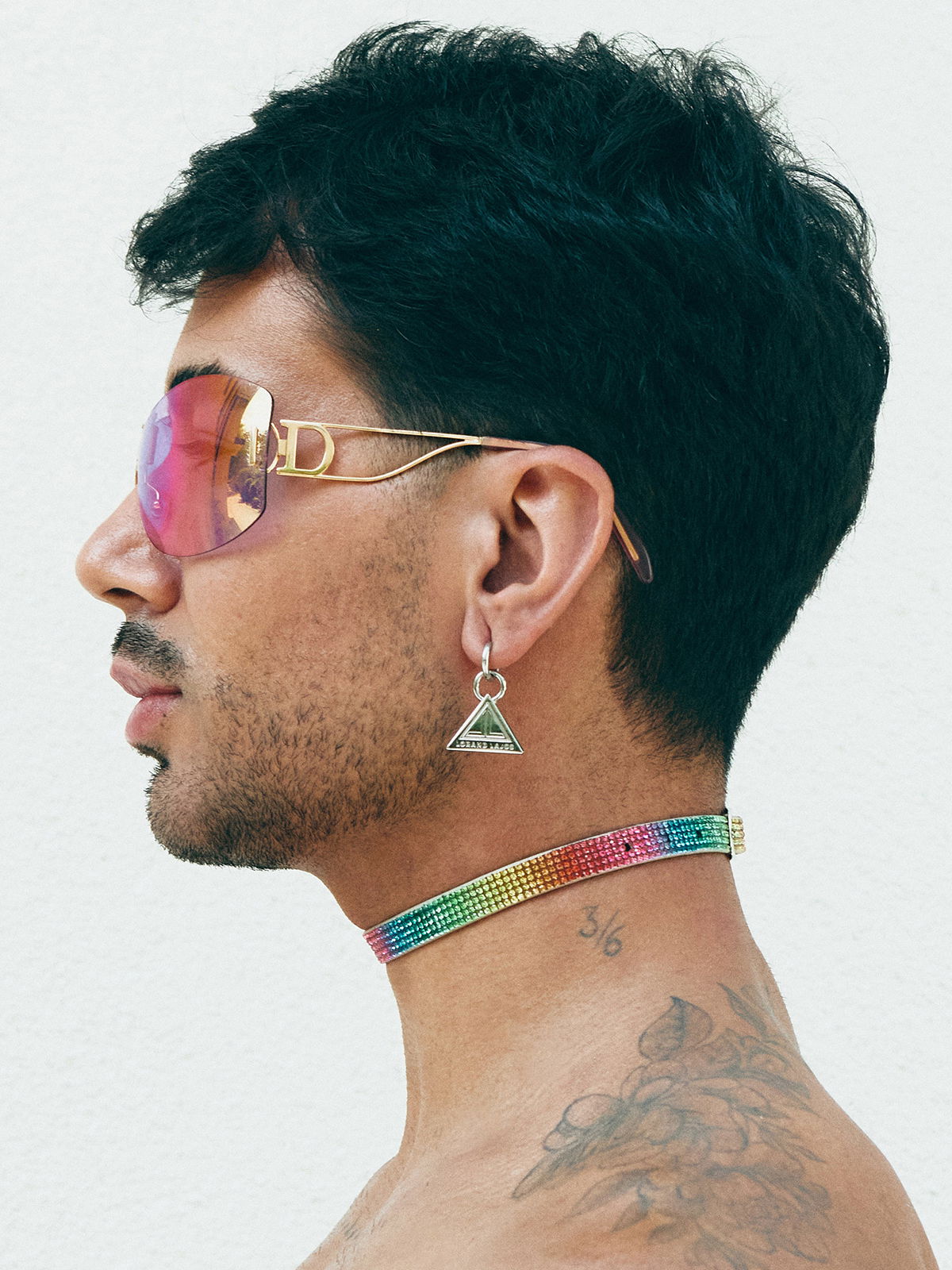 Brunos \ NEU \ Lorand Lajos \ Choker Fine Crystal | Rainbow