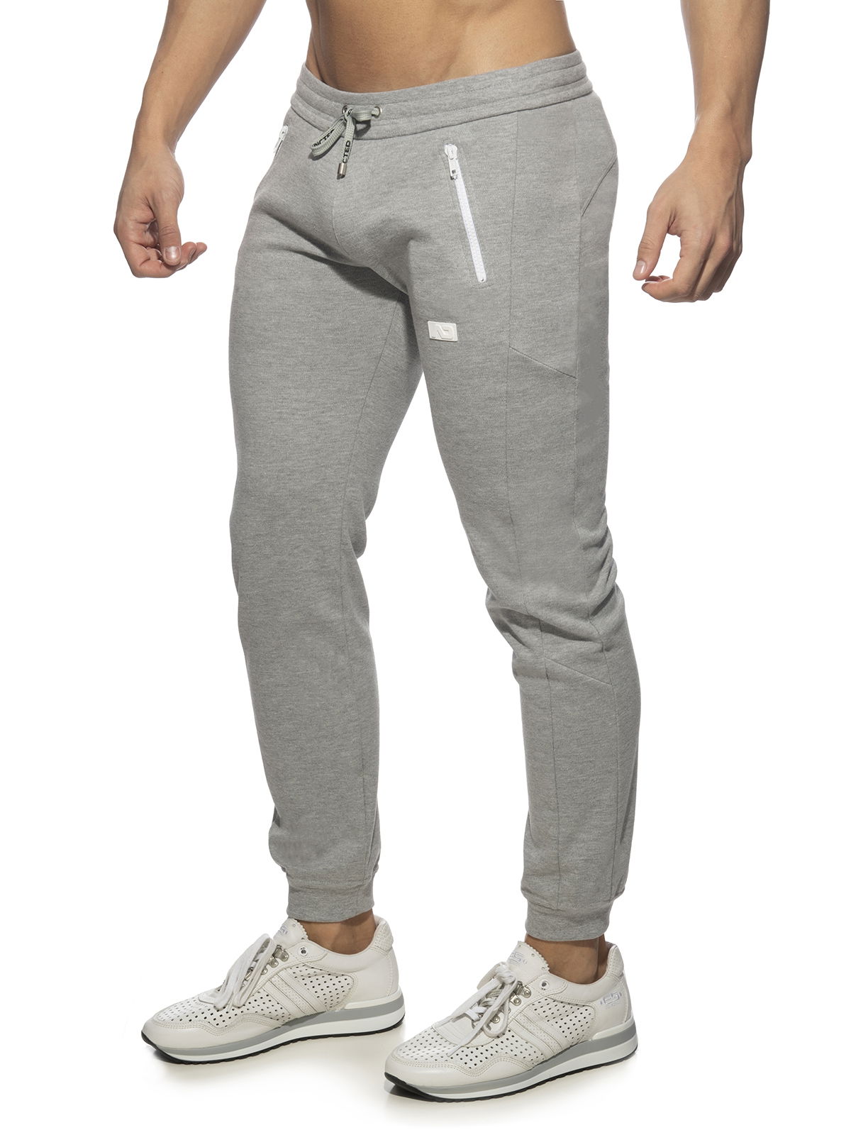 Brunos \ Sportswear \ Addicted \ Double Zip Jogging Pants | Heather Grey