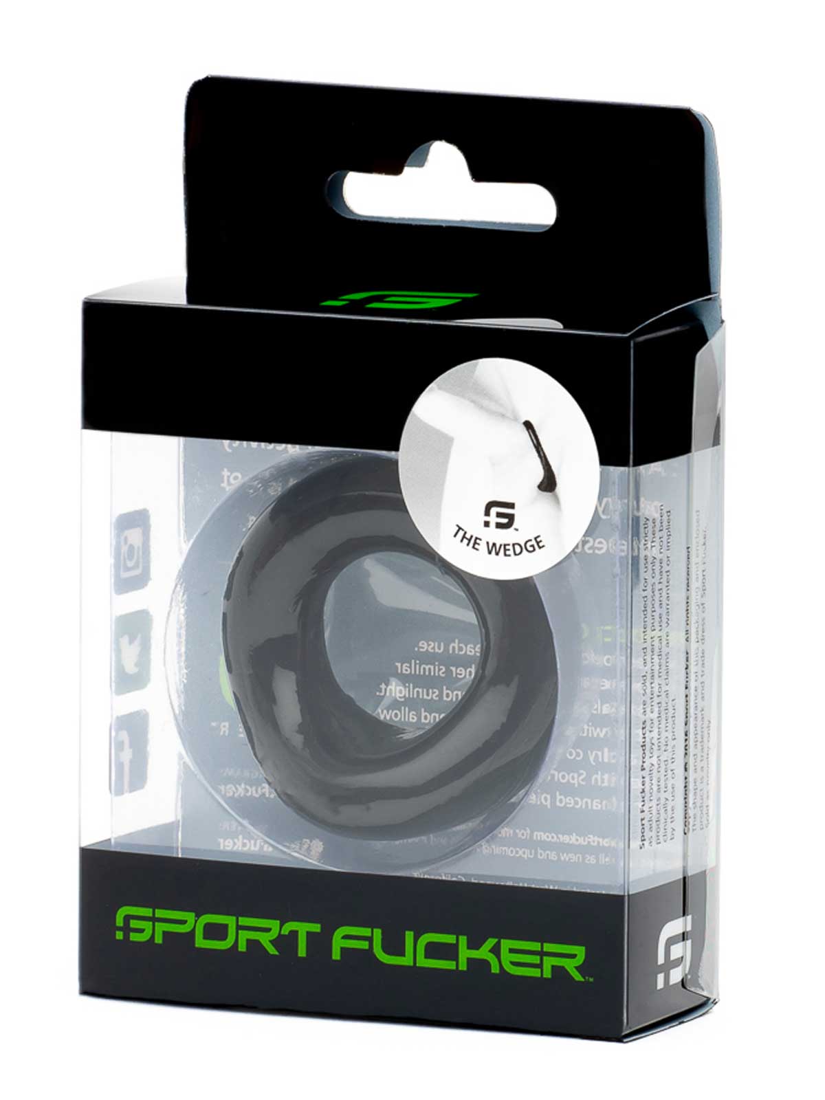 Brunos \ Gummi \ Sport Fucker \ The Wedge Silicone | Black