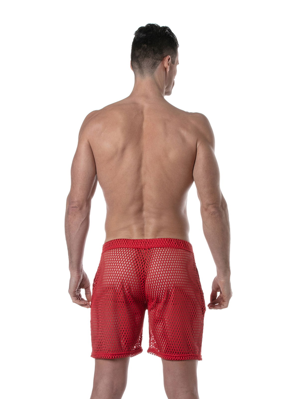 Brunos \ NEU \ TOF Paris \ See Through Mens Long Shorts | Red