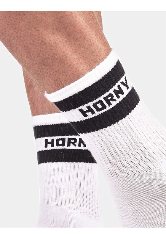 Brunos \ Socks \ Barcode Berlin \ Half Fetish Socks Horny | White