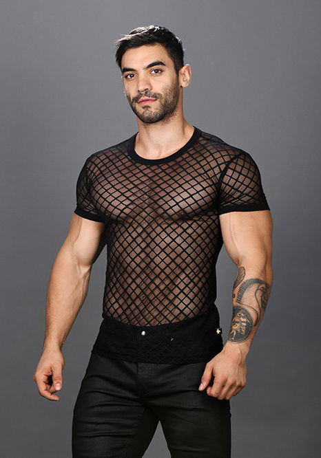 Brunos \ Fashion Sale \ Andrew Christian \ Andrew Christian Lace Sheer Tee Shirt