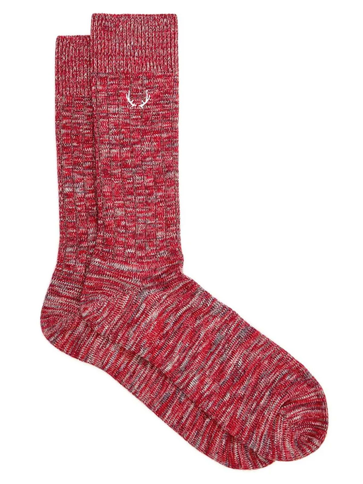 Brunos \  \  \ Melange Socks | Red/White