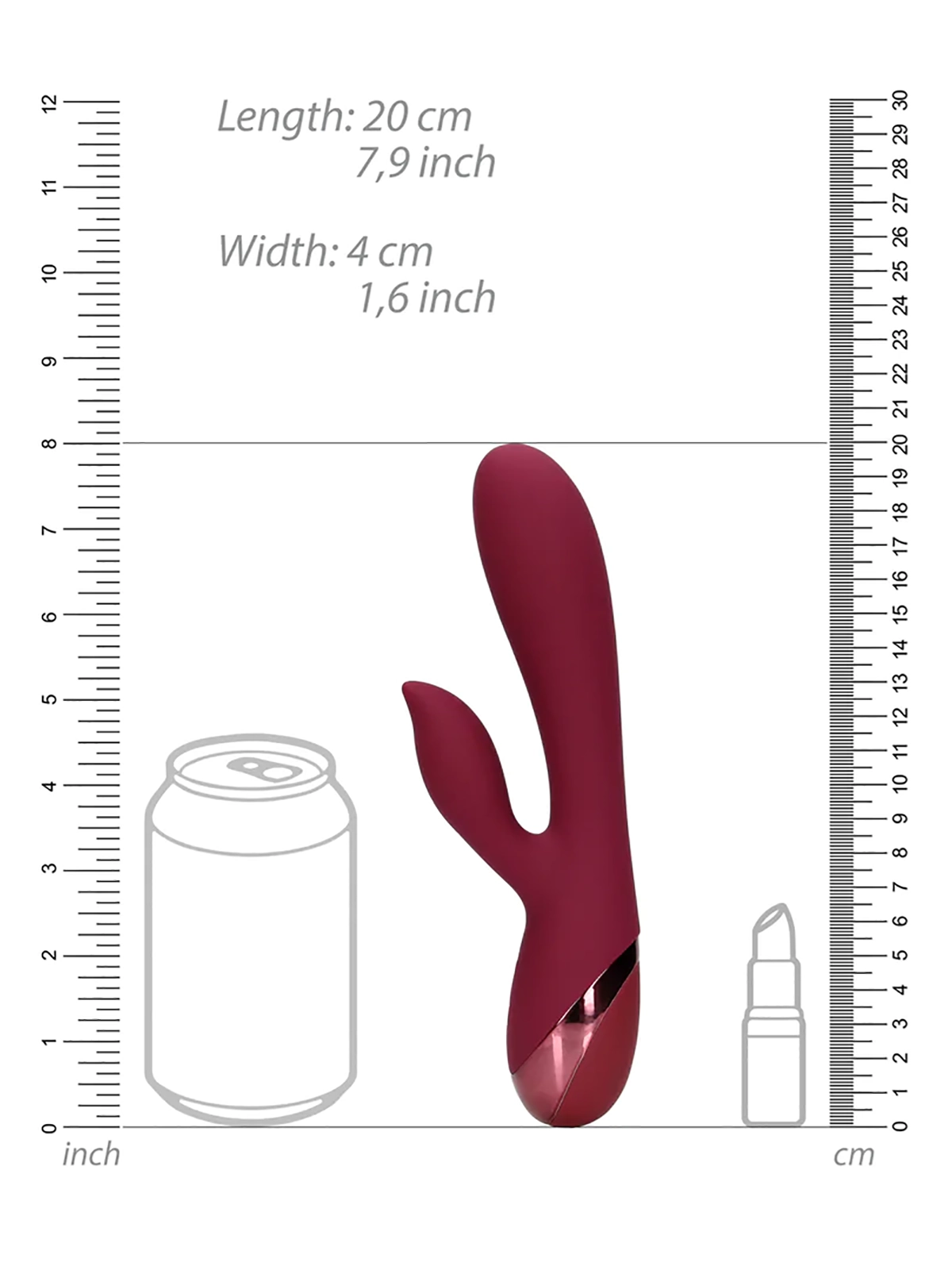 Brunos \ Prostata-Massierer \ Loveline \ Smooth Silicone Rabbit Vibrator 20 x 4 cm 