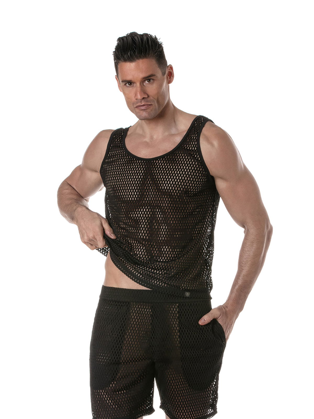 Brunos \  \ TOF Paris \ See Through Mesh Tank Top | Black