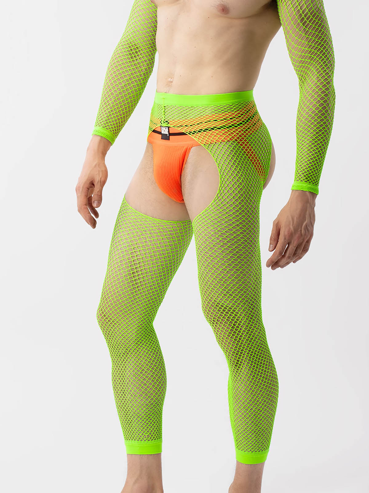 Brunos \ NEU \ Barcode Berlin \ Fishnet Leggins Cacci | Neongreen