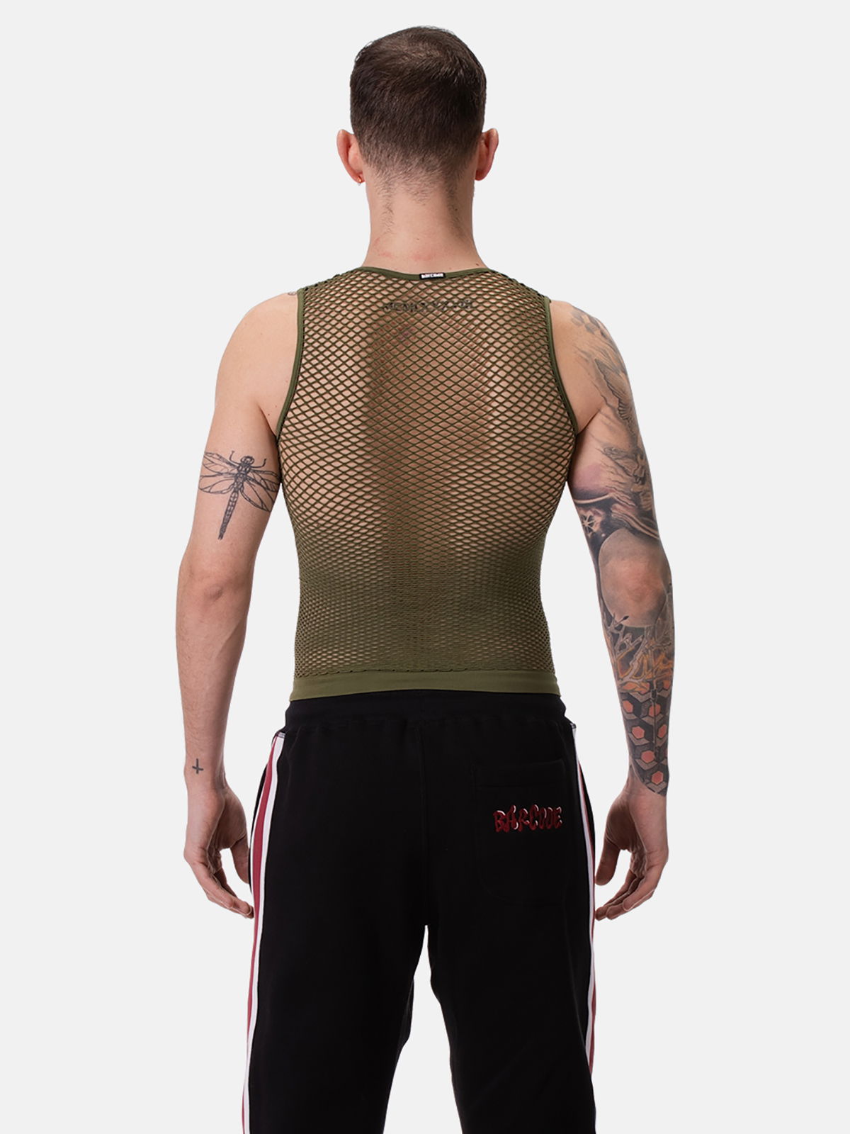 Brunos \ Neu \ Barcode Berlin \ Fishnet Tank Top Stefano | Army