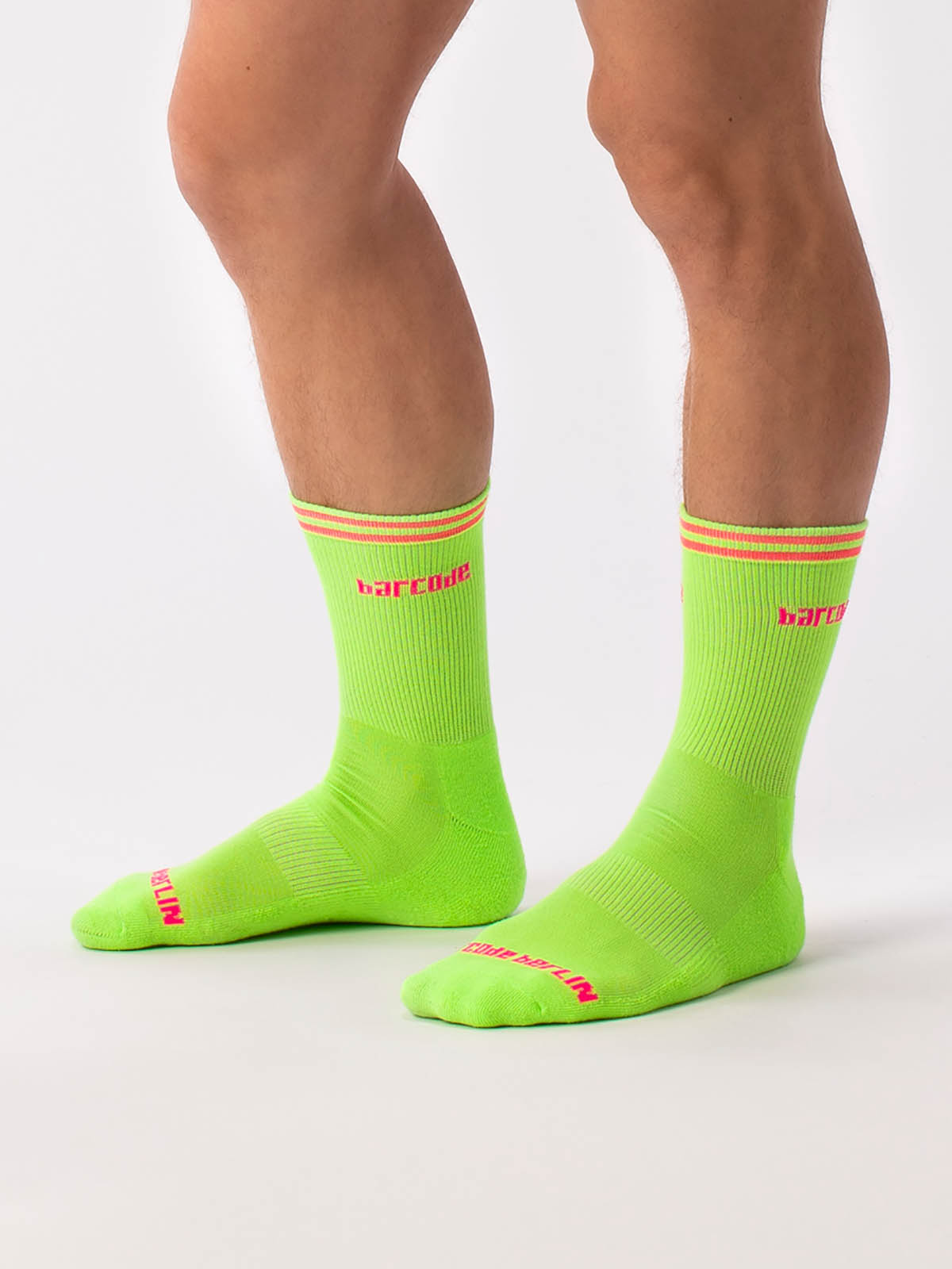 Brunos \  \ Barcode Berlin \ Festival Socks | Neongreen|Pink