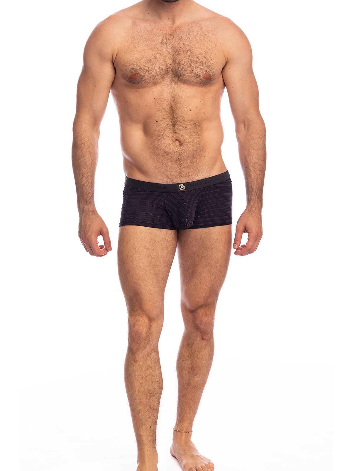Brunos \ Boxer | Trunks \ L'homme Invisible \ Push-Up Hipster Shimmering Nights | Black