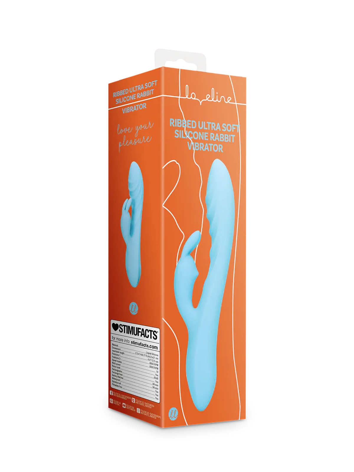 Brunos \ Prostata-Massierer \ Loveline \ Ribbed Ultra Soft Silicone Rabbit Vibrator