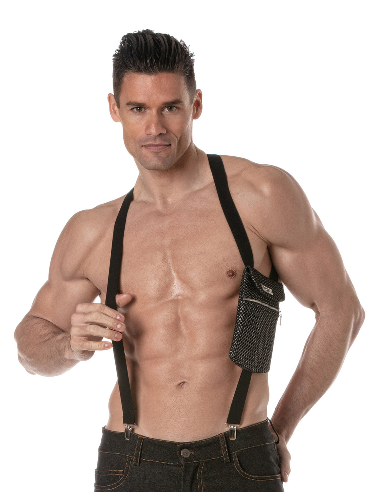 Brunos \ TOF Paris \ TOF Paris \ 3D Elastic Pocket Harness | Black/Grey