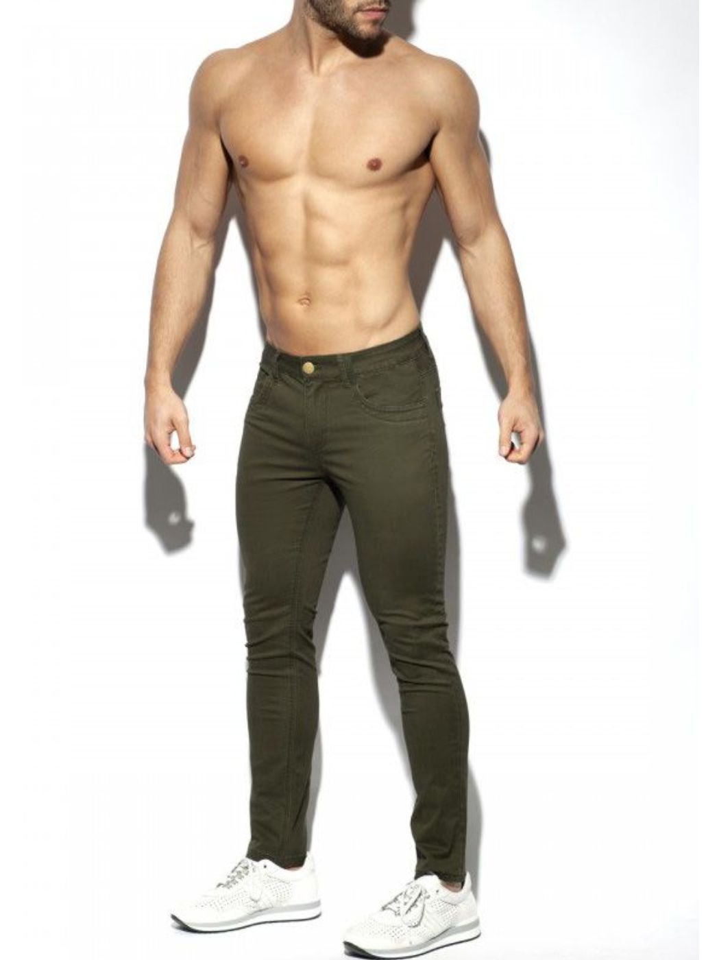Slim Fit Trousers | Army
