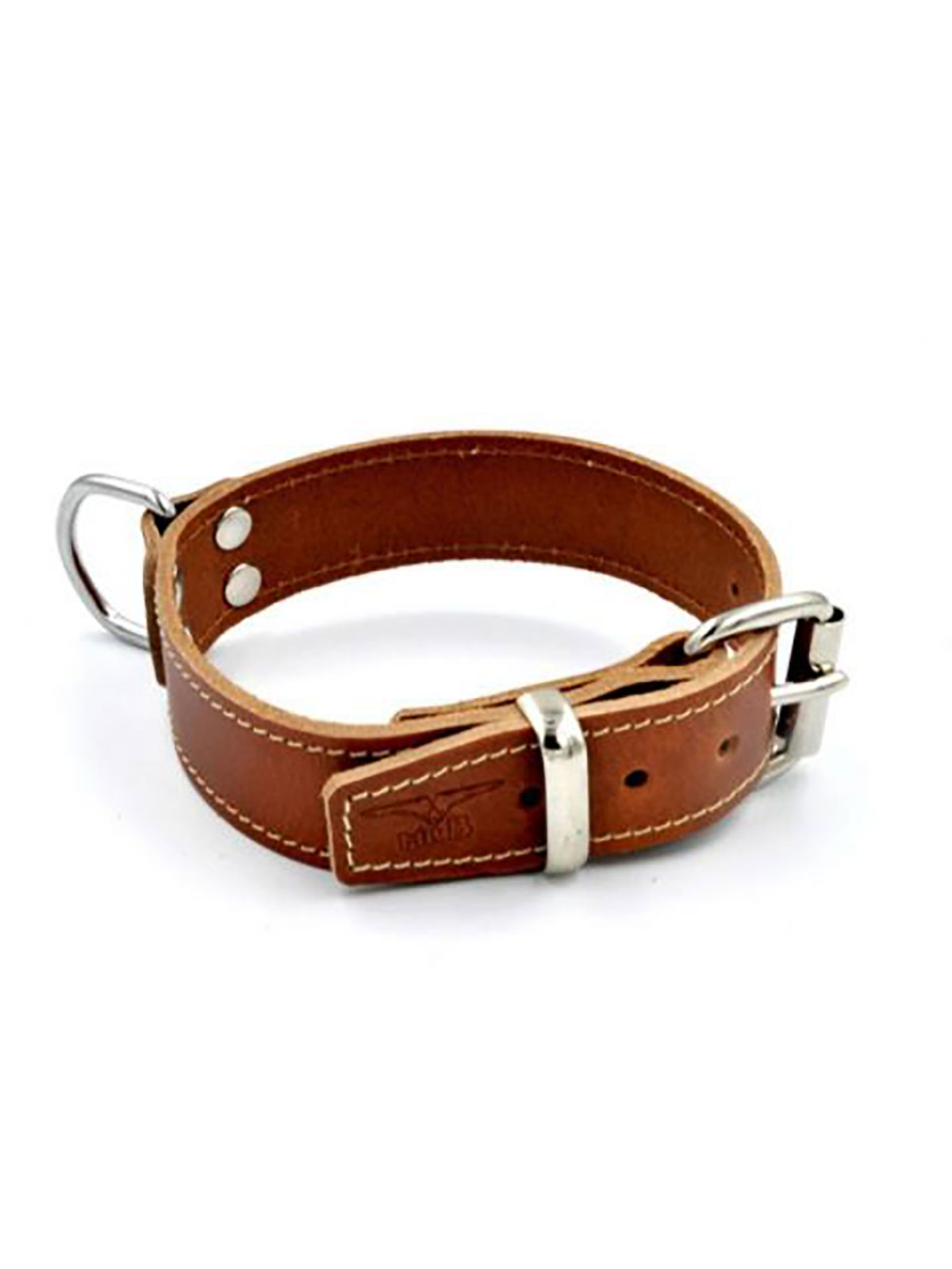 Brunos \ Mister B \ Mister B \  Leather Collar Stitched | Brown