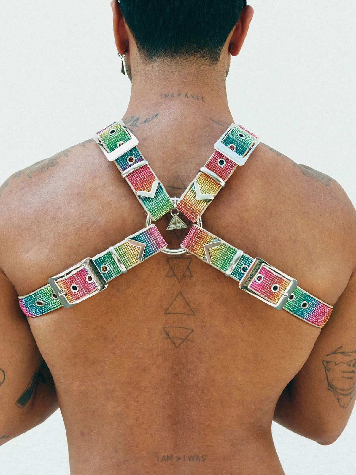 Brunos \ NEU \ Lorand Lajos \ X-Harness Play Crystal | Rainbow