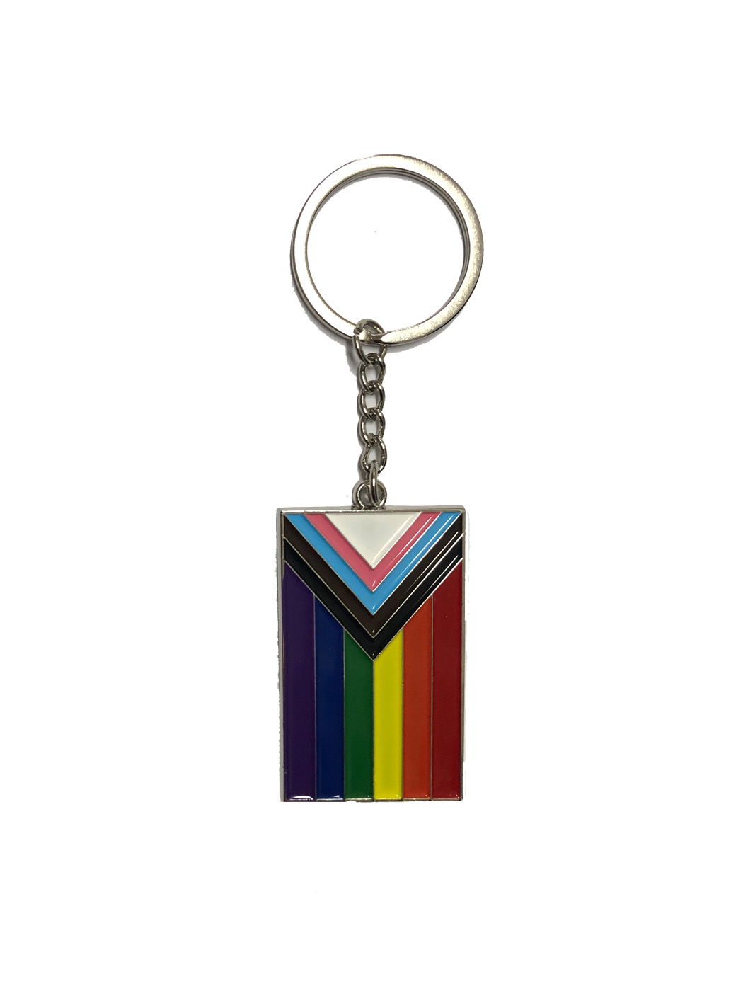 Brunos \ Pride Accessoires \  \ Regenbogen Schlüsselanhänger Progress | Metall