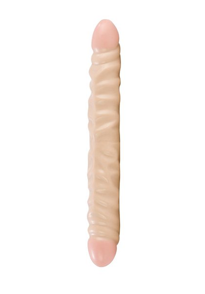 Veined Double Dong light skin 30 cm
