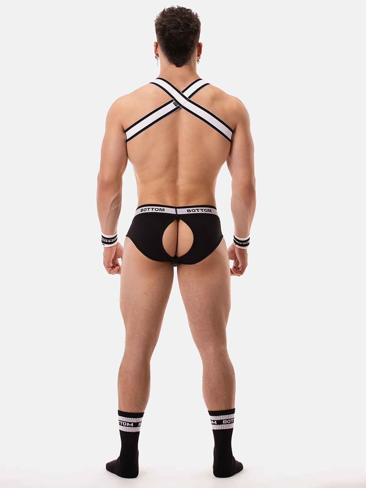 Brunos \ Jocks \ Barcode Berlin \ Backless Brief BOTTOM | Black/White