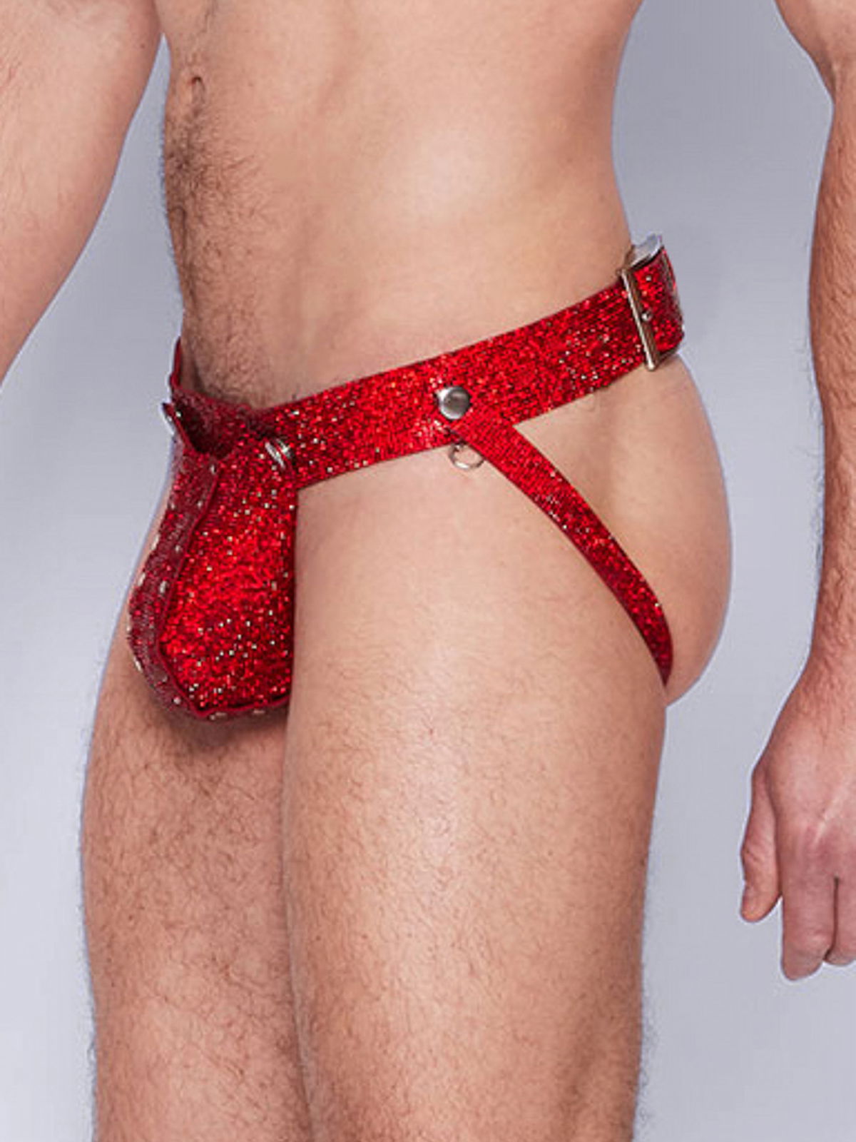 Brunos \  \ Lorand Lajos \ Pan Jockstrap Set Crystal | Red