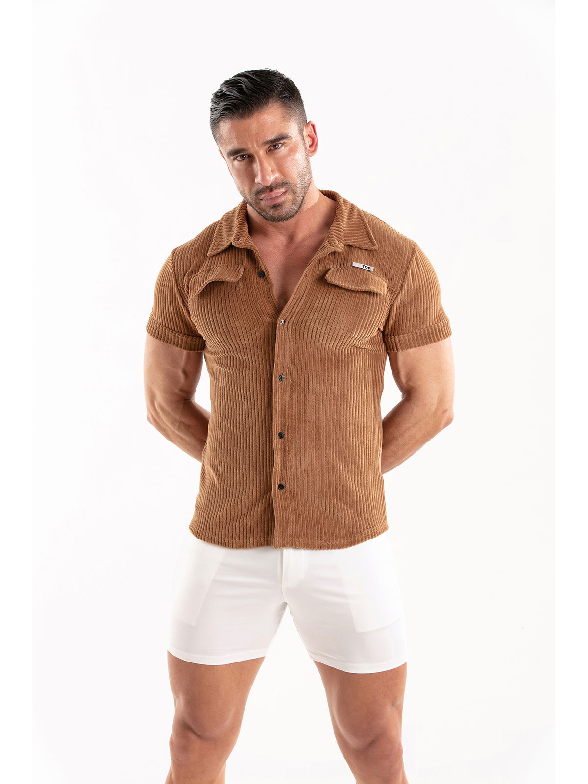 Brunos \ NEU \ TOF Paris \ Knitted Corduroy Shirt | Camel