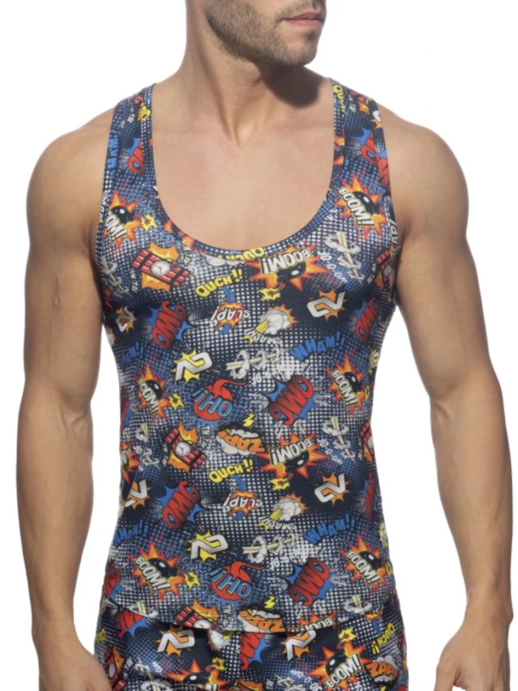 Brunos \ ADDICTED \ Addicted \ Comic Tank Top | Navy