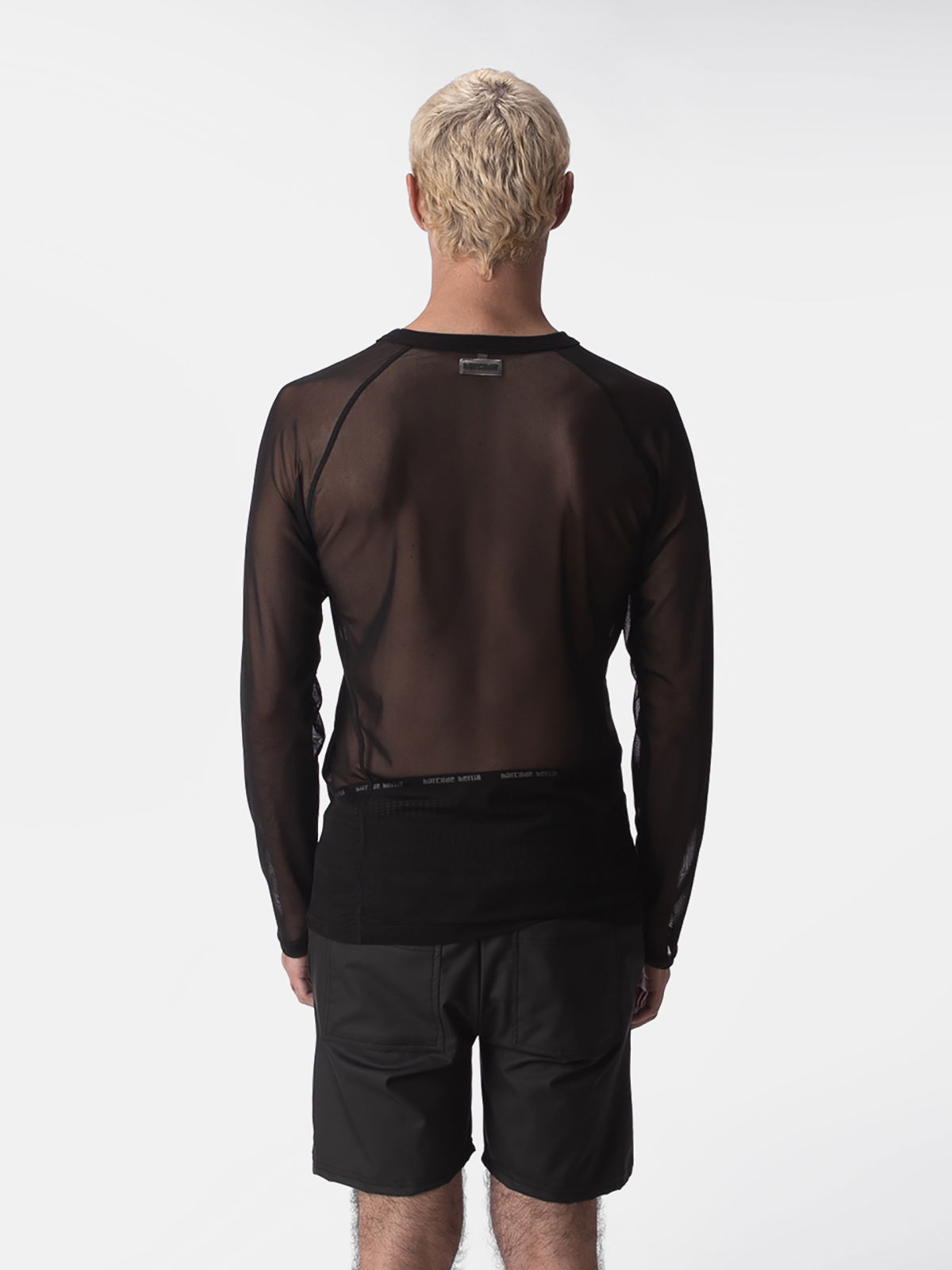 Brunos \ Fashion Sale \ Barcode Berlin \ Mesh Long Sleeve Zo | Black