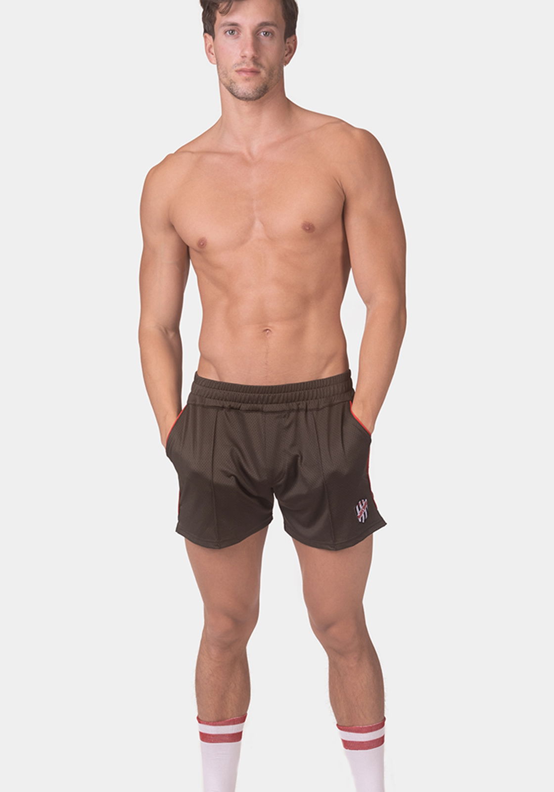 Brunos \ Sportswear \ Barcode Berlin \ Barcode Berlin Short Luka | Olive/Red