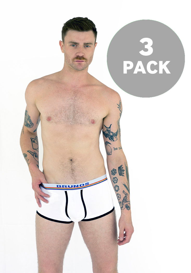 Brunos \ Boxer | Trunks \ BRUNOS \ BRUNOS Boxer White 3-Pack