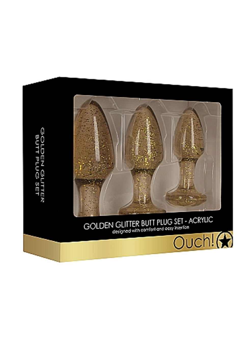 Brunos \ Presents \ Shots Toys \ Ouch! Butt Plug Set | Gold