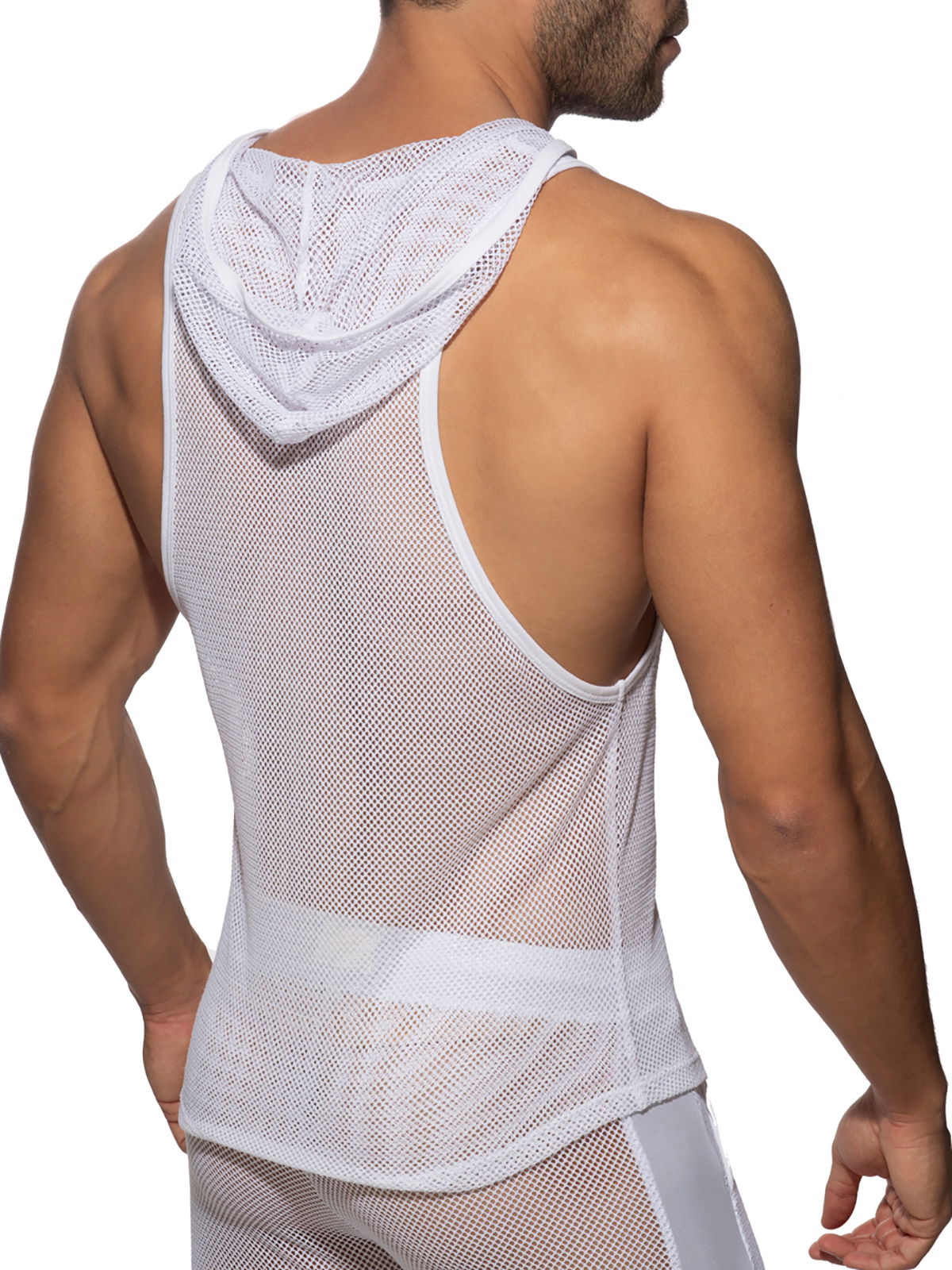 Brunos \ Hoodies \ Addicted \ Mesh Sleeveless Hoodie Tank