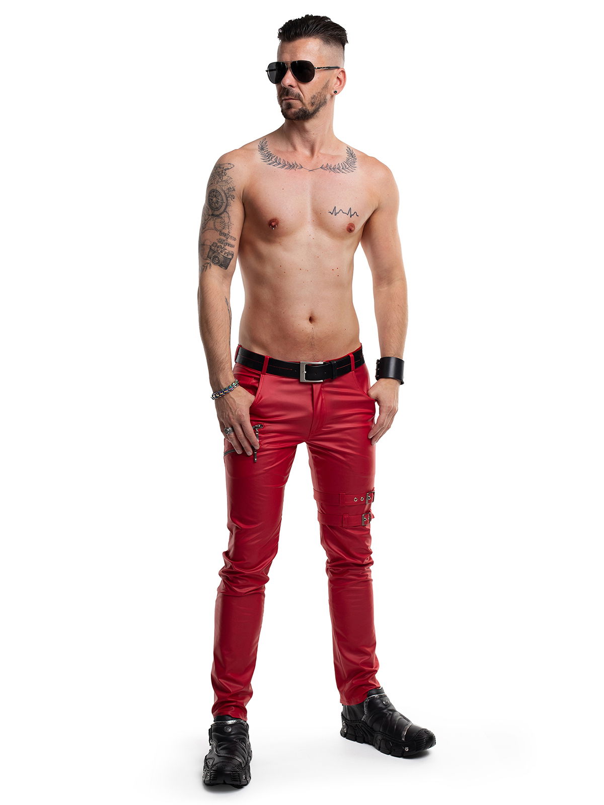 Brunos \ Regnes Fetish Planet \ Regnes Fetish Planet \ Wetlook Trousers Tommaso | Red