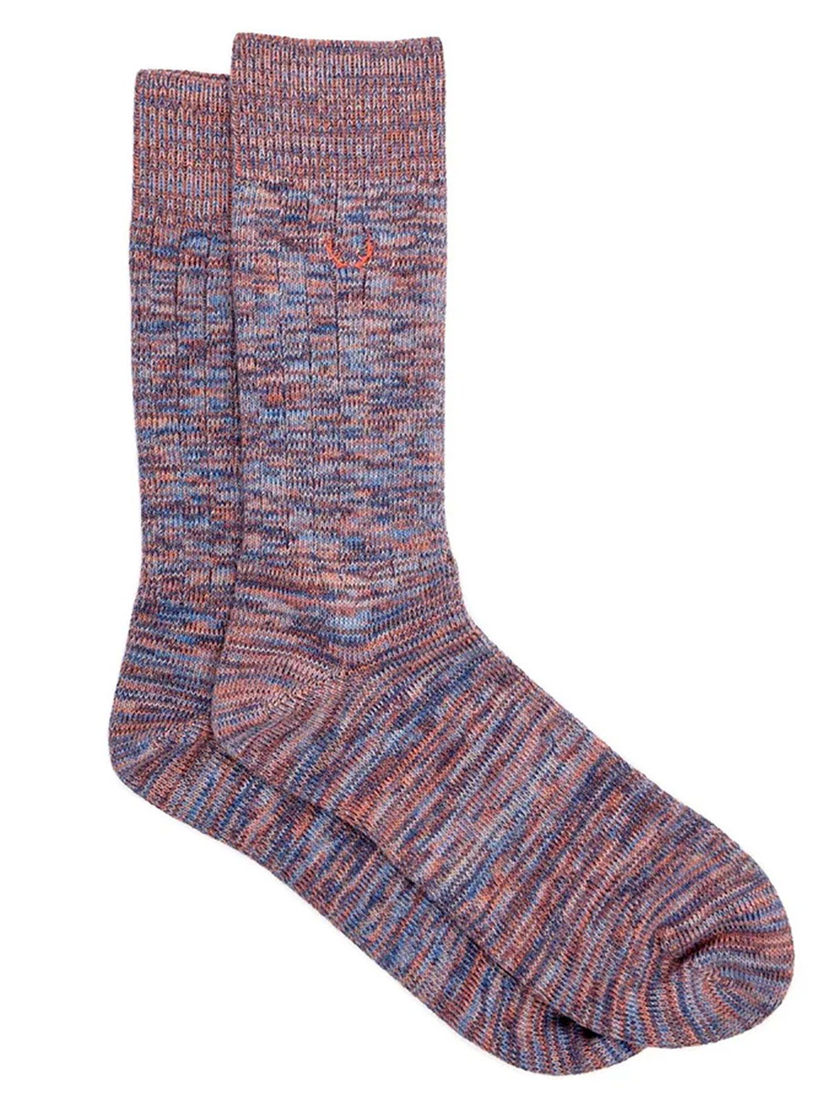 Brunos \  \ Bluebuck \ Melange Socks | Orange/Blue